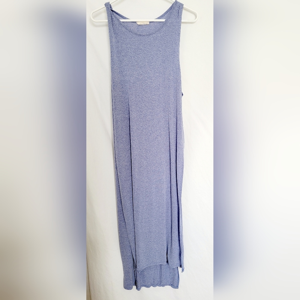 Bo Bel Blue Maxi Dress Slit To Waist Rayon Spandex Med